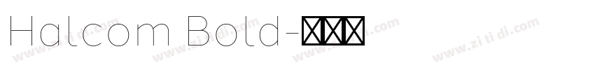 Halcom Bold字体转换